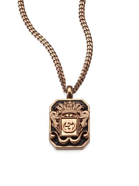 gucci gold necklace men|Gucci gold jewellery for men.